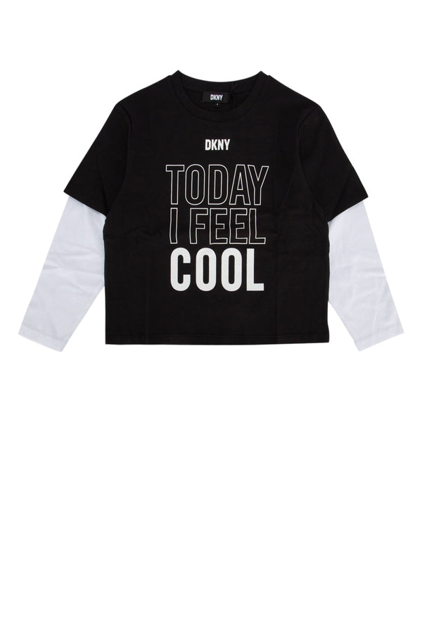 Dkny Junior 100% Cotton t-shirt in black