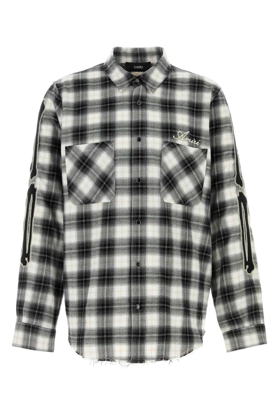 Amiri Flannel 100% Cotton shirt in black