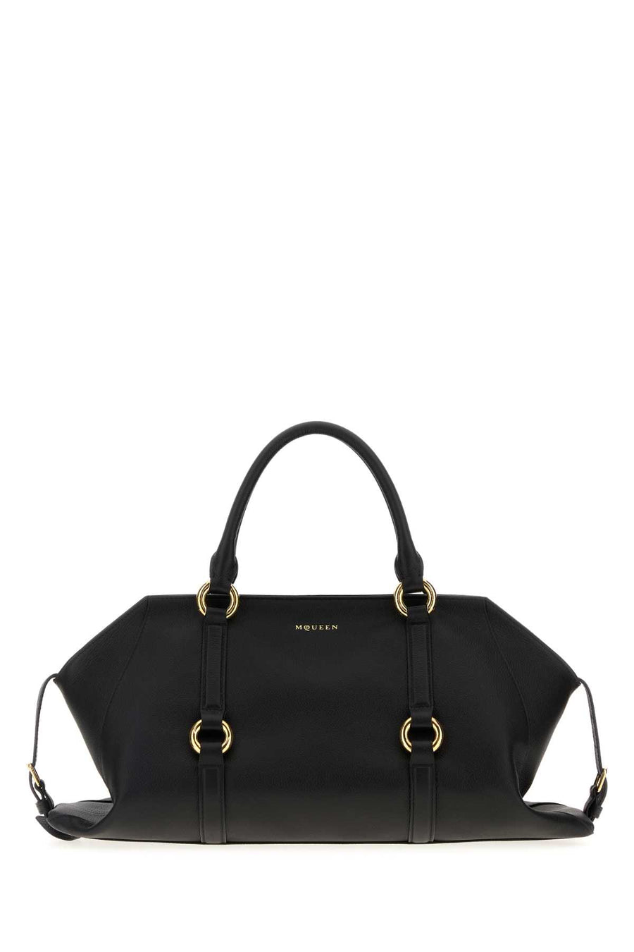 Alexander McQueen Calf skin top handle bag in black