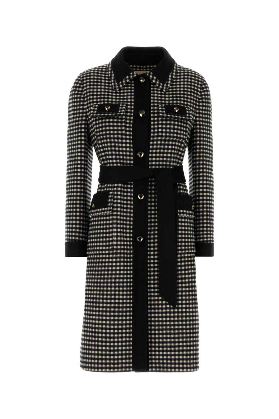 Valentino Garavani Exterior: 100% Virgin wool coat in black