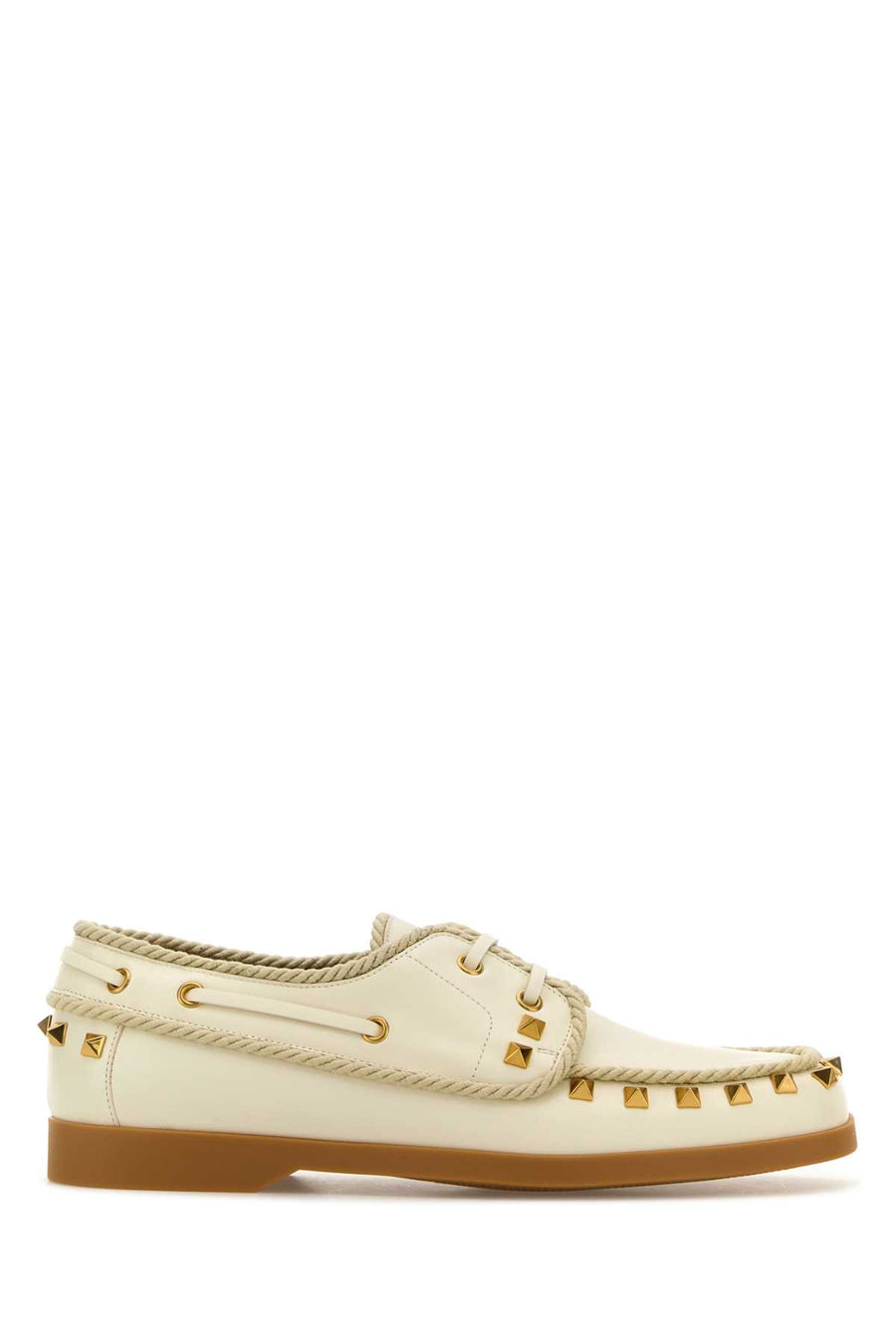 Valentino Garavani Shoe Exterior: 100% Leather loafer in ivory