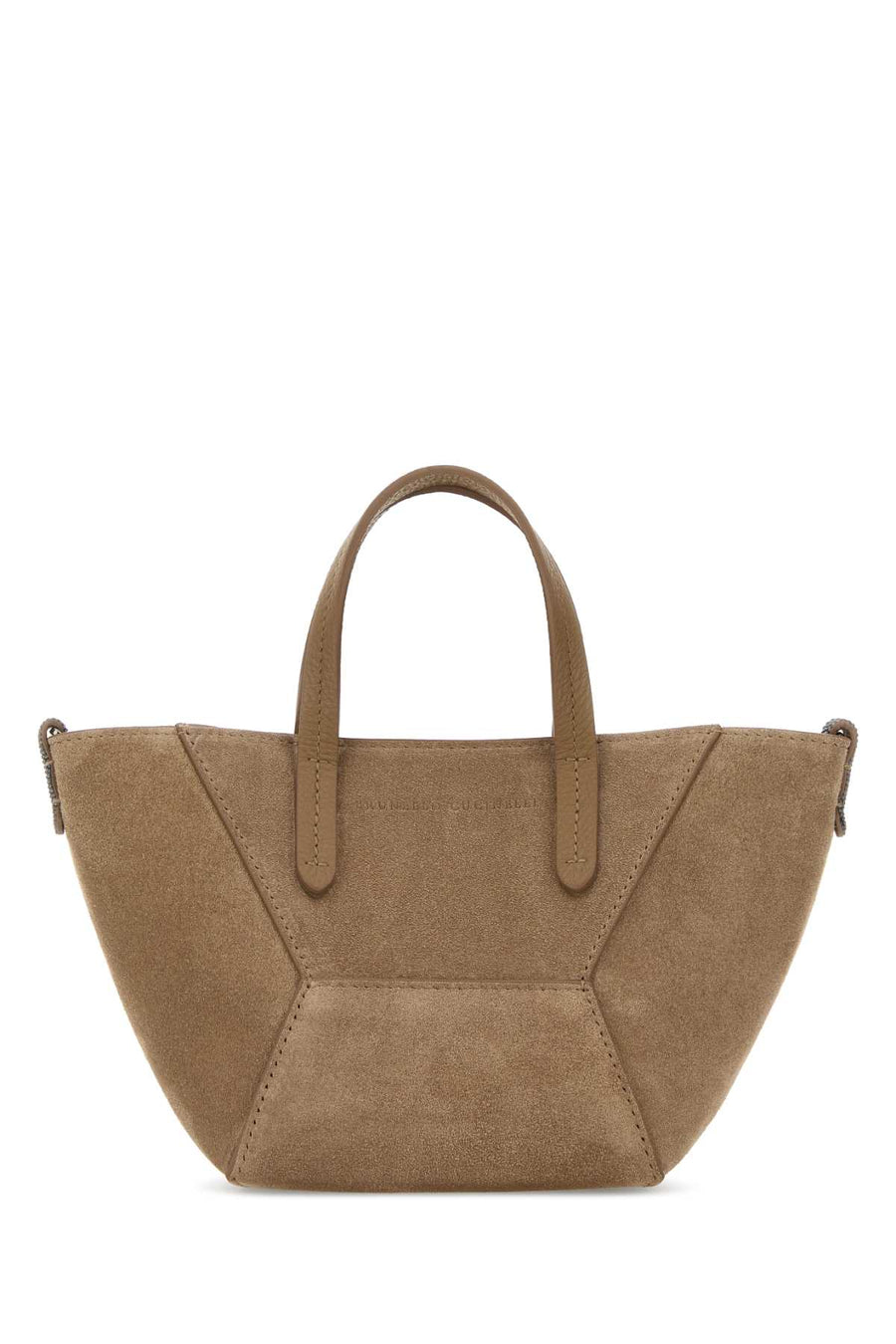 Brunello Cucinelli Exterior: 100% Suede shoulder bag in beige