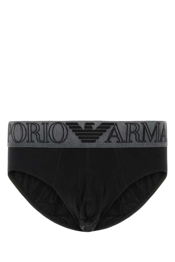 Emporio Armani 95% Cotton brief in black