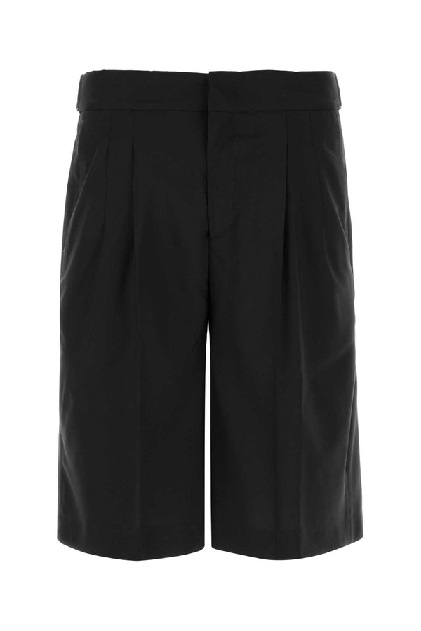 Pt Torino 100% Virgin wool bermuda shorts in black
