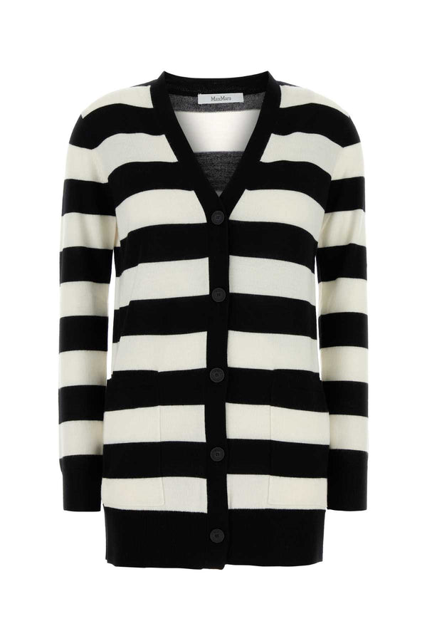 Max Mara 100% Virgin wool cardigan in black