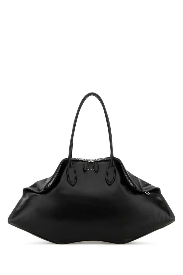 Alexander McQueen Maxi Exterior: 100% Calf Lining: 100% Fabric Finishing: Silver metal shoulder bag in black
