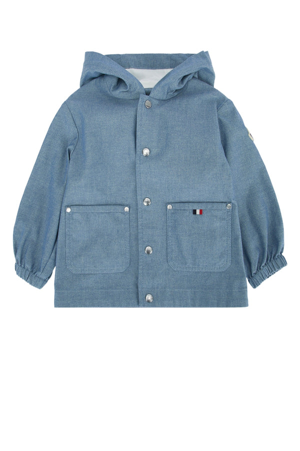 Moncler Jr Jacket 100% Cotton jacket in blue