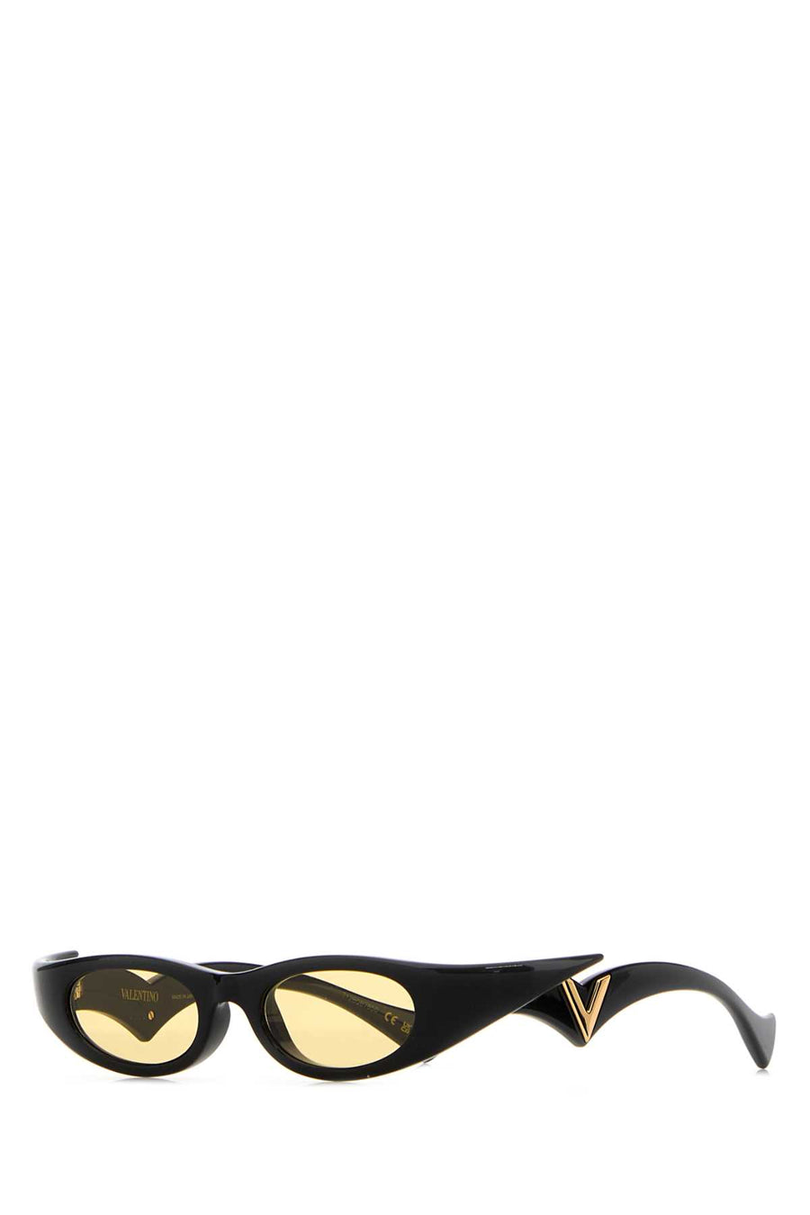 Valentino Garavani SUNGLASS Exterior: 100% Acetate; Finishing: Golden metal sunglasses in black