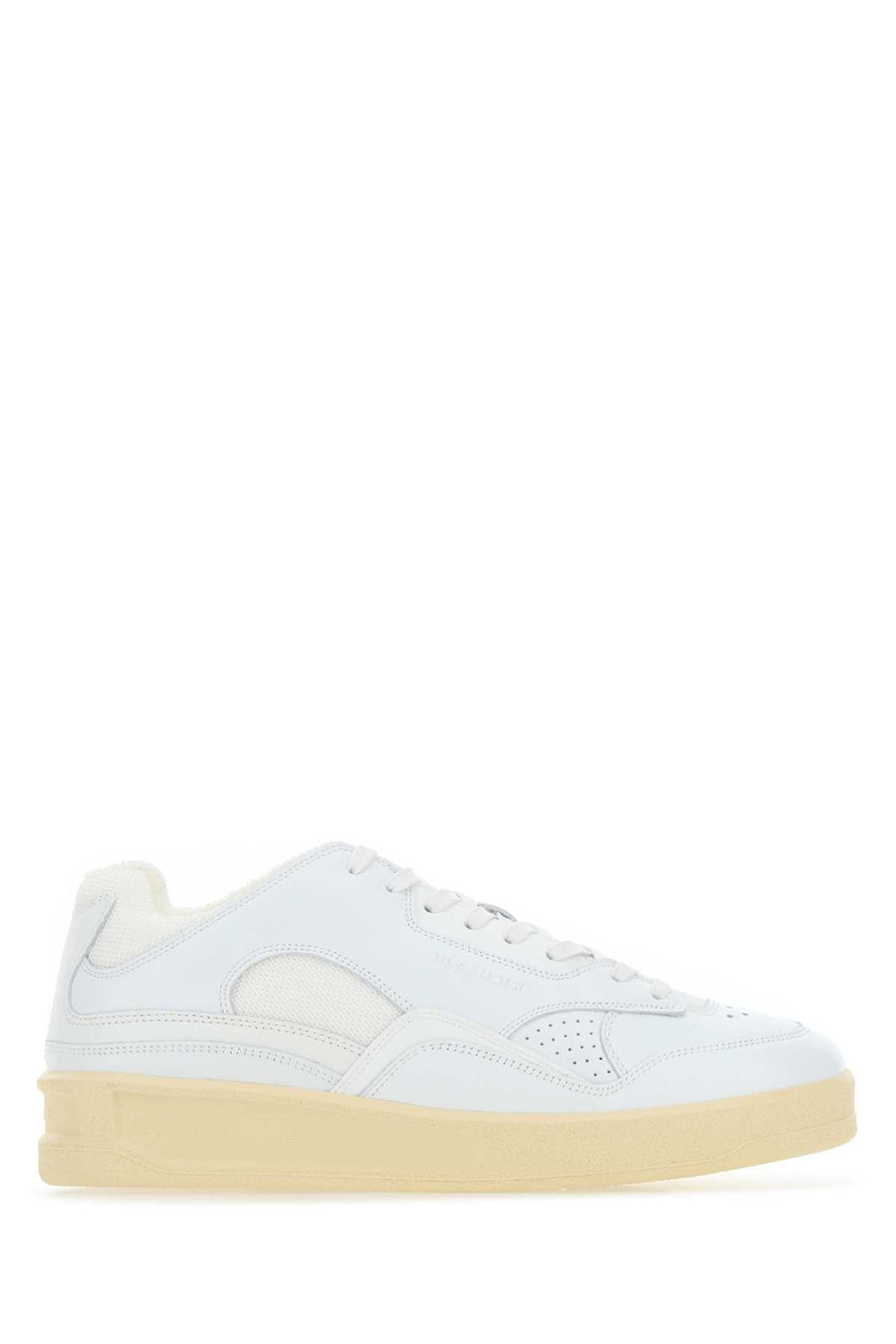 Jil Sander Exterior: 100% Leather sneaker in white