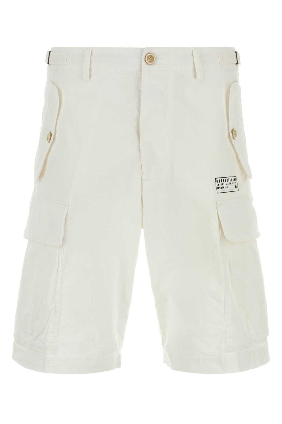 Dsquared2 Cotton 97% Cotton 3% Elastane cargo shorts in white