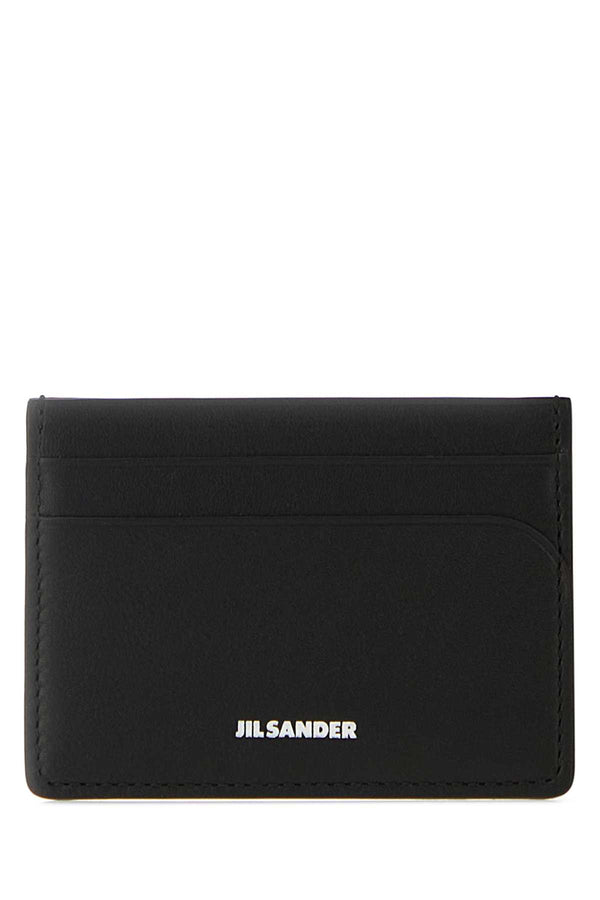 Jil Sander Credit 100% Calf card case in black