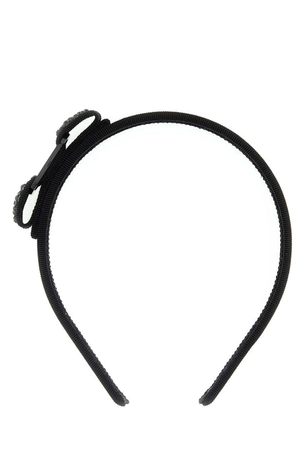 Ferragamo Swarovs Exterior: 100% Fabric headband in black