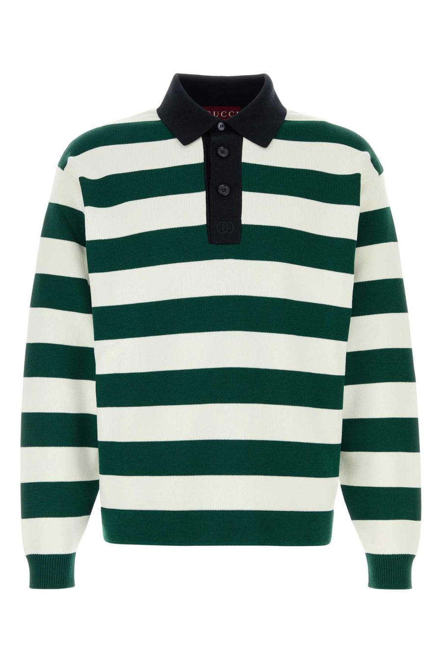 Gucci 55% Silk polo shirt in green