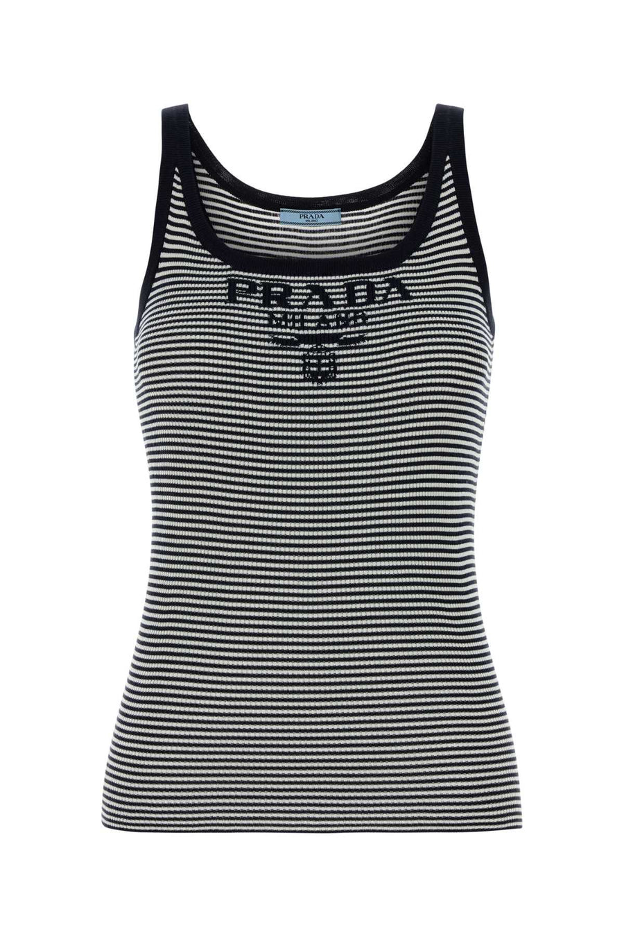 Prada 100% Recycled silk tank top in multicolor