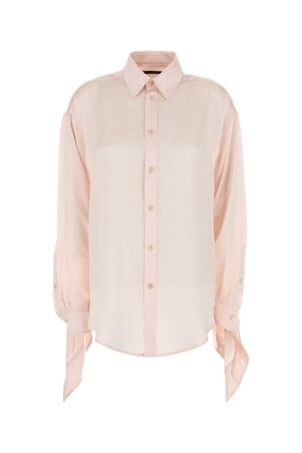 Balenciaga Cuff 100% Silk shirt in pink