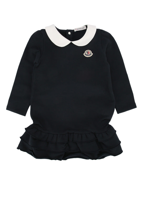 Moncler Jr Cotton-blend jersey dress in black