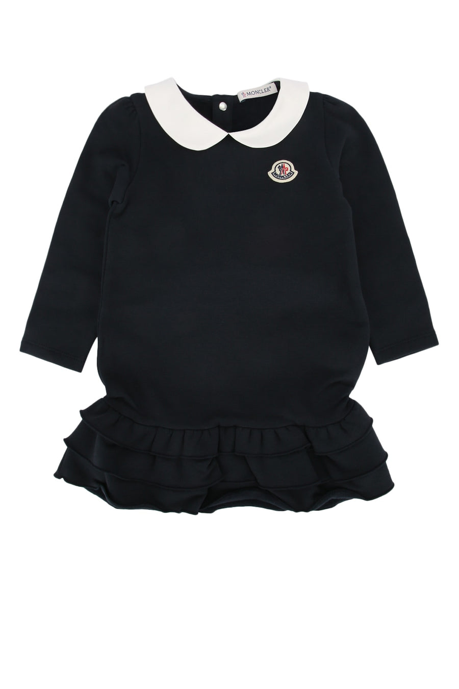 Moncler Jr Cotton-blend jersey dress in black