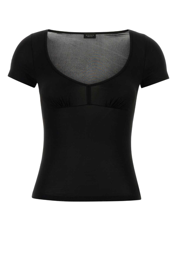 Gucci Viscose mix t-shirt in black