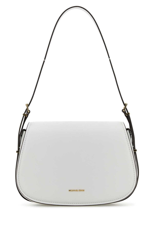 Michael By Michael Kors Exterior: 100% Leather shoulder bag in white