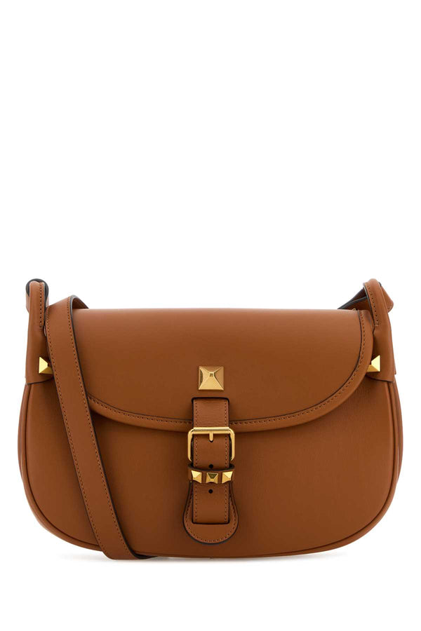Valentino Garavani Flaneuse Calf leather (Bos Taurus) crossbody bag in caramel