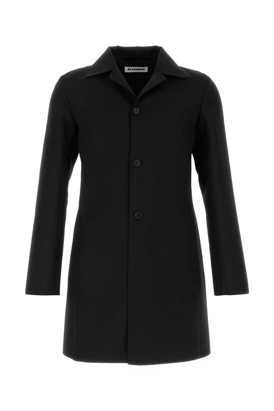 Jil Sander Exterior: 97% Virgin wool 3% Silk coat in black
