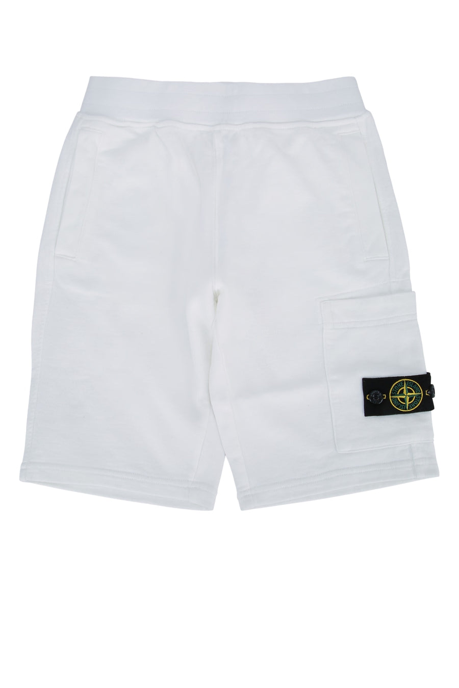 Stone Island Kids Bottoms 100% Cotton jogger shorts in white