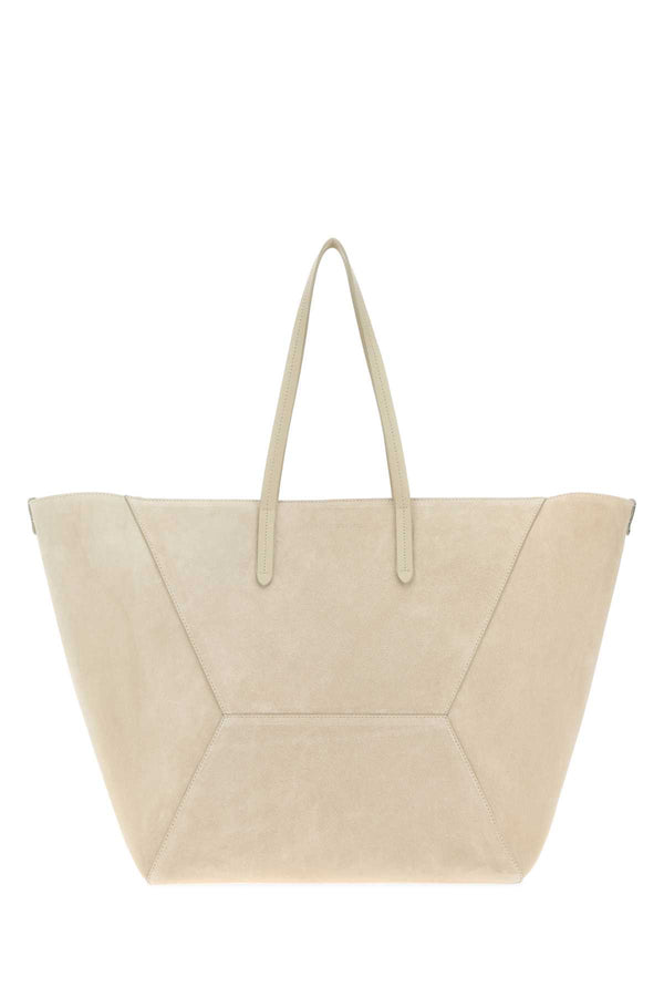 Brunello Cucinelli 100% calf leather tote bag in beige