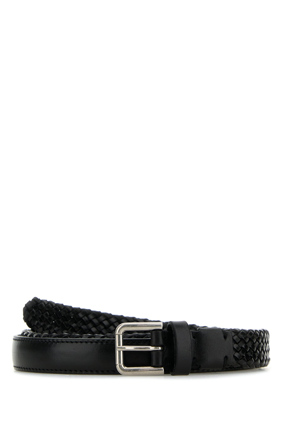 Dolce & Gabbana Logo 100% Leather belt in black