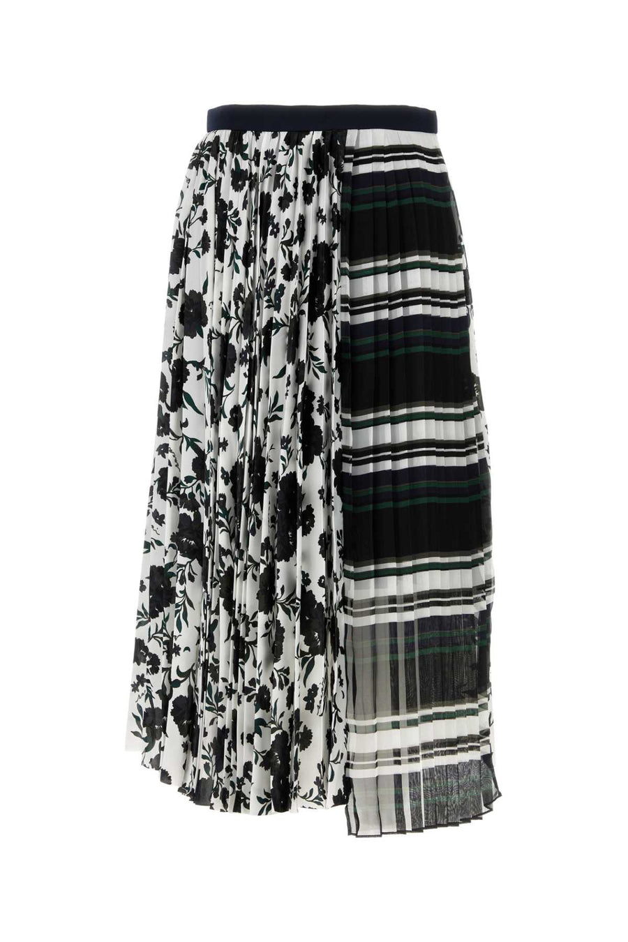 Sacai Exterior: 100% Polyester Lining: 100% Cupro skirt in white