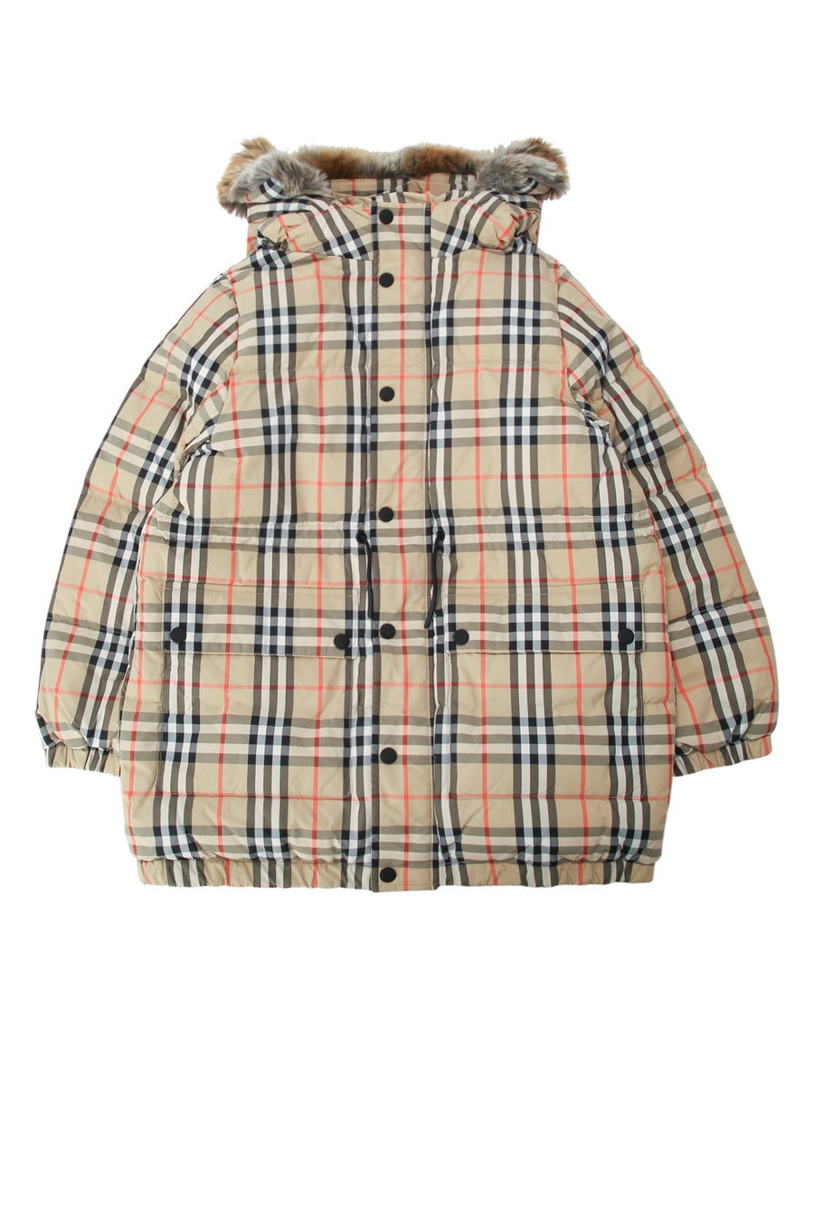 Burberry Jr Franklin 91% Acrylic down jacket in beige