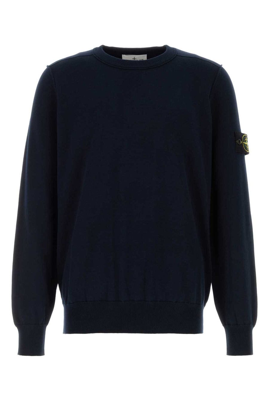 Stone Island Neck 100% cotton sweater in navy