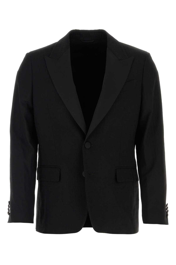 Etro Exterior: 99% Wool 1% Elastane; Lining: 50% Viscose 50% Cupro blazer in black