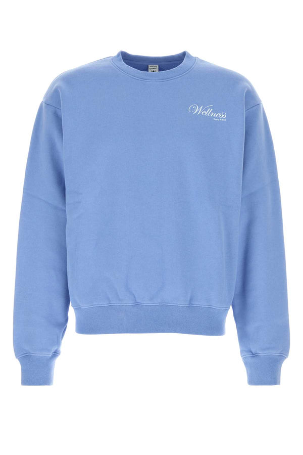 Sporty & Rich Crewneck 100% Cotton sweatshirt in blue