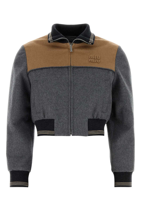 Miu Miu Exterior: 90% Virgin wool 10% Cashmere; Lining: 100% Viscose jacket in multicolor
