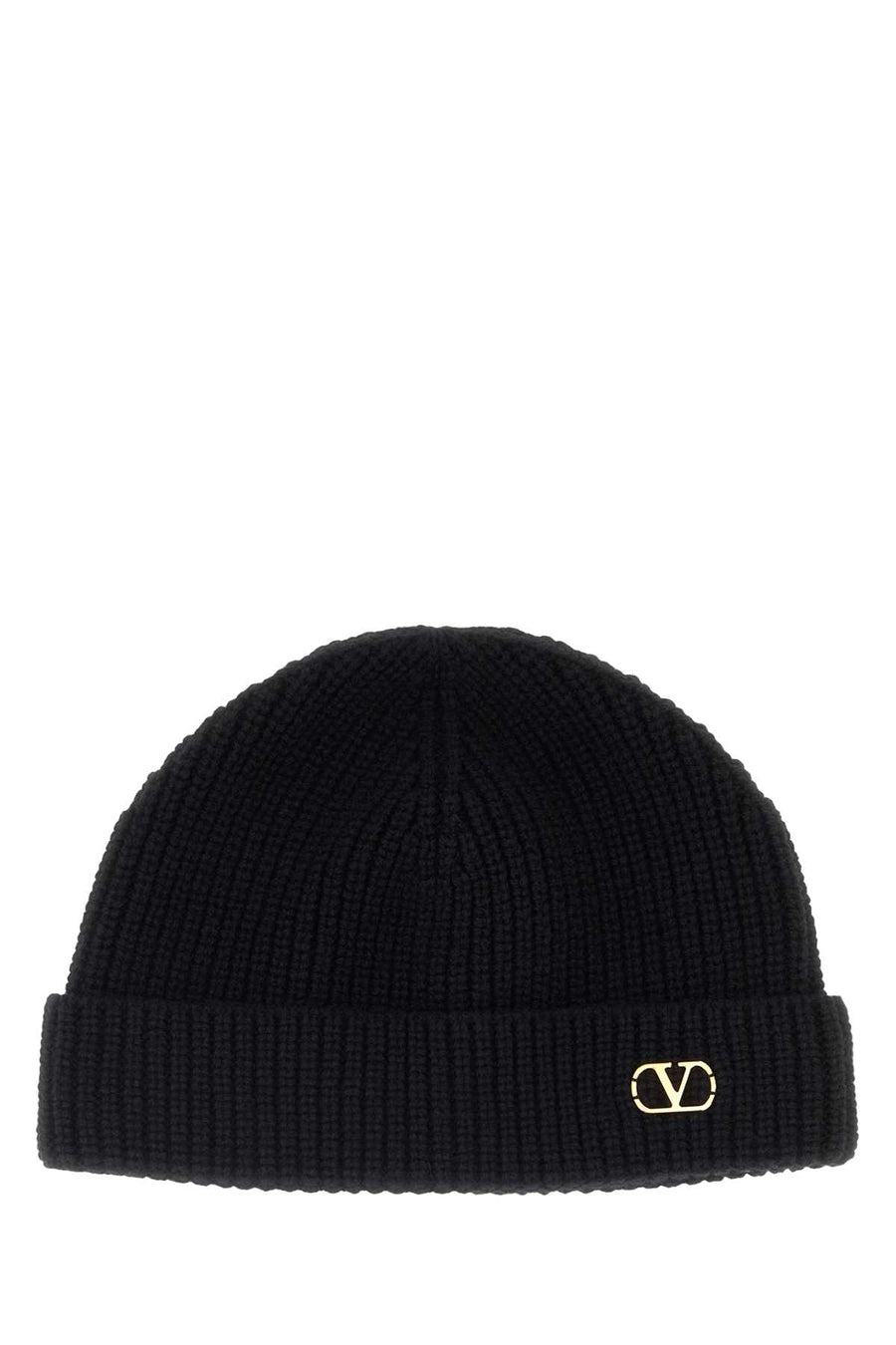 Valentino Garavani Knitted 100% Cashmere beanie in black