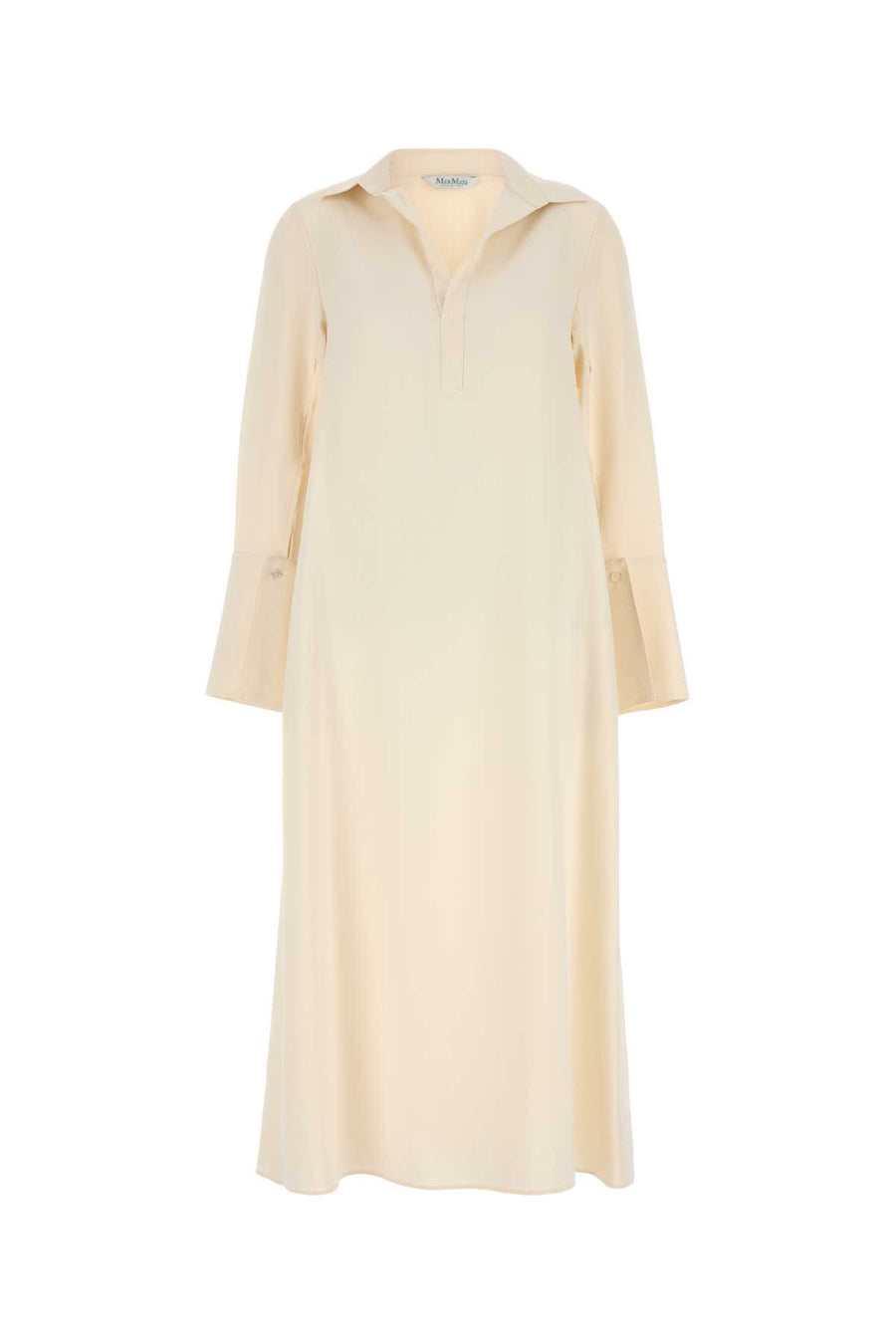 Max Mara 91% Silk dress in beige