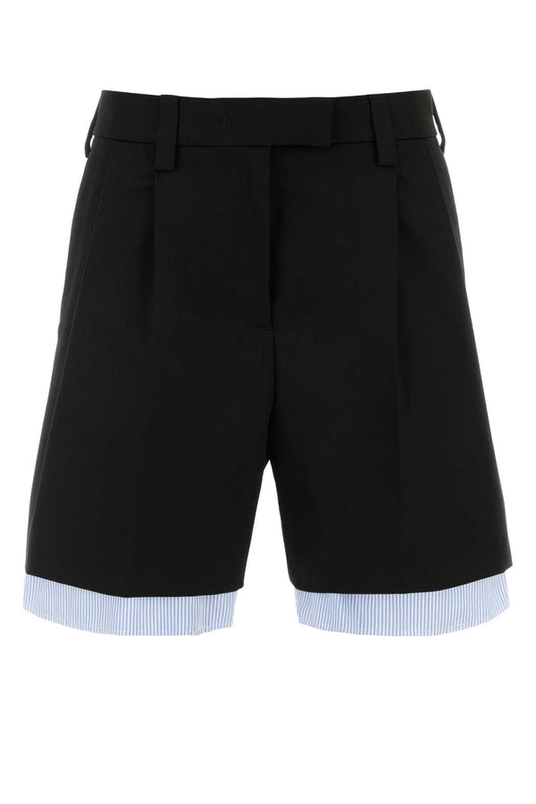 Miu Miu 100% Cotton (Exterior) bermuda shorts in black