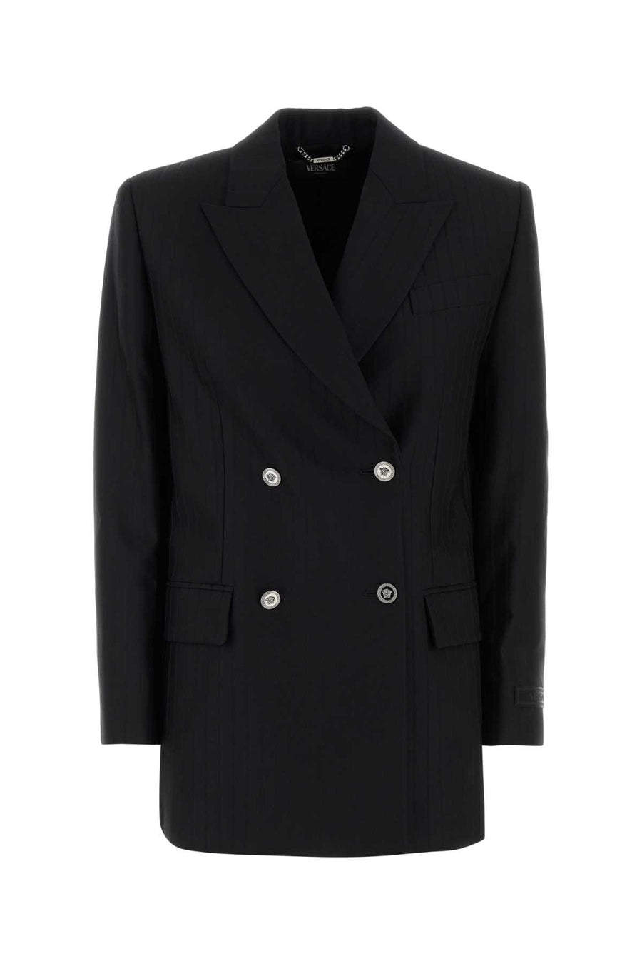 Versace Jacket 100% Pure Virgin Wool (outer fabric) blazer in black