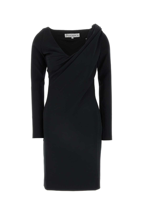 JW Anderson Drape Exterior: 67% Polyester dress in black