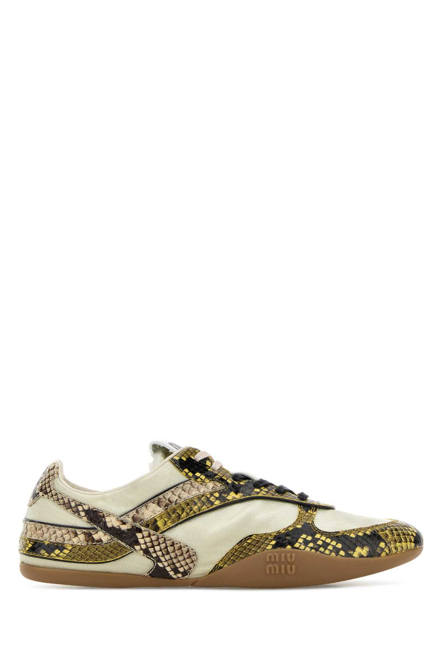 Miu Miu Exterior: 100% Leather sneaker in white