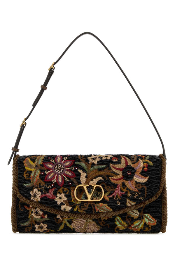 Valentino Garavani 100% Silk shoulder bag in black