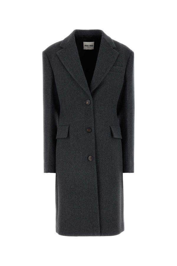 Miu Miu 100% Virgin Wool coat in gray
