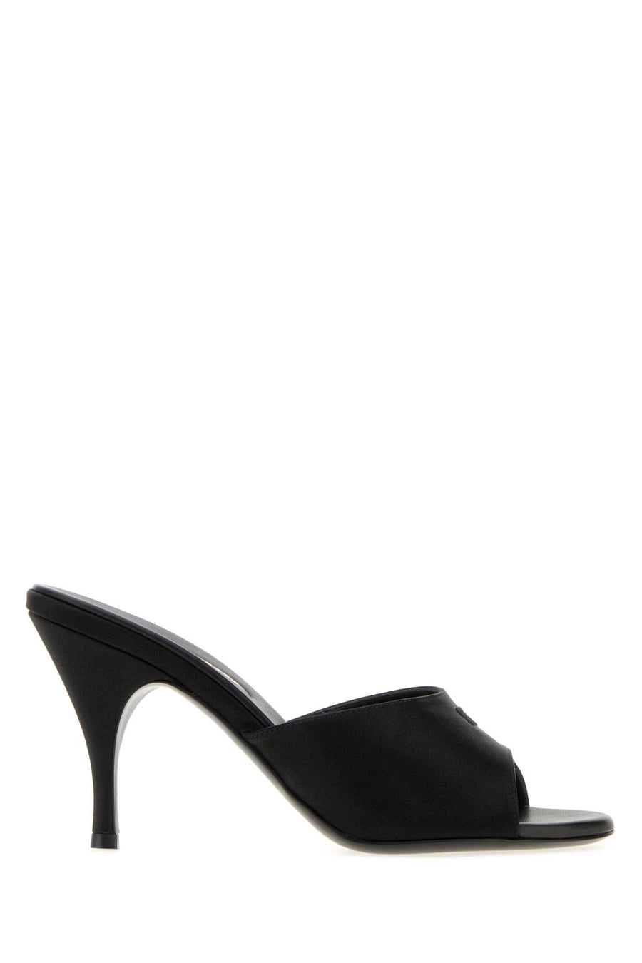 Miu Miu Tacco Exterior: 100% Satin mule in black