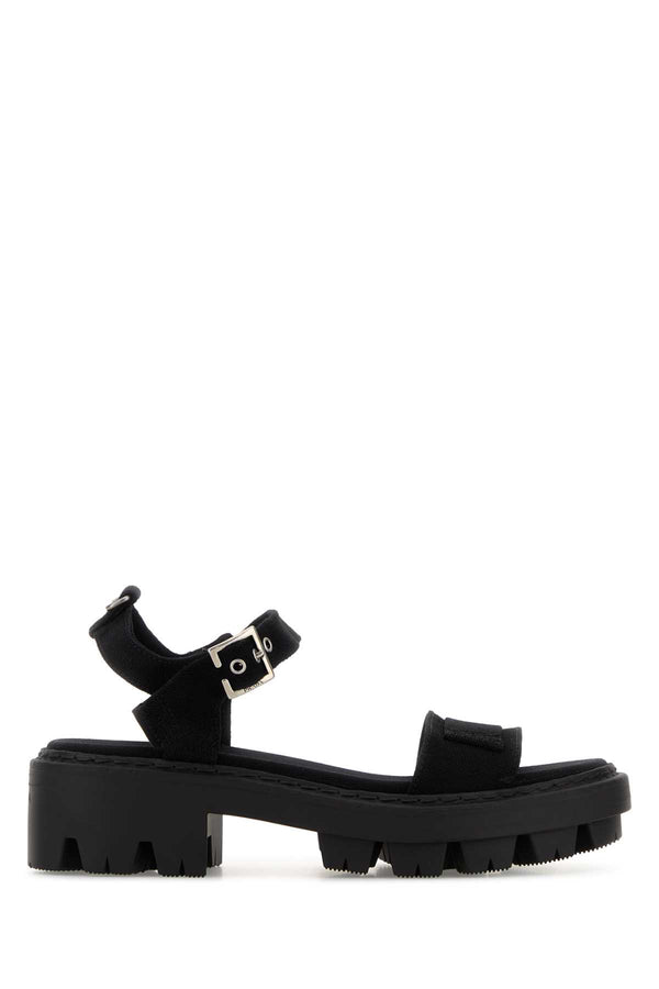 Prada Exterior: 100% Fabric sandal in black