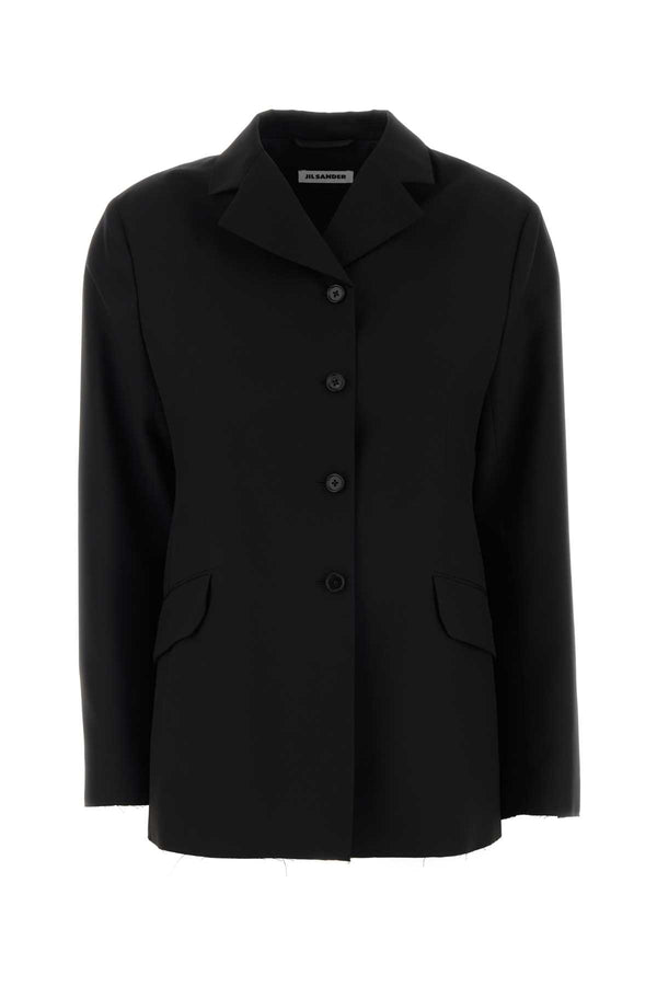 Jil Sander Exterior: 100% Virgin wool; Lining: 100% Viscose blazer in black