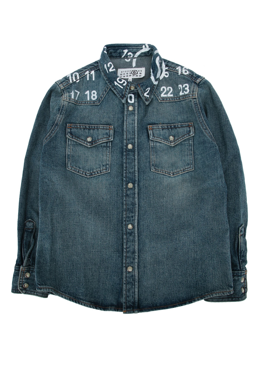Mm6 Kids 100% Cotton shirt in blue