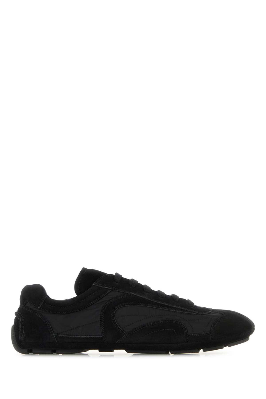 Prada Uomo Exterior: Leather sneaker in black