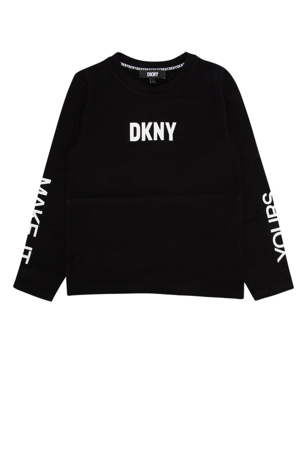 Dkny Junior 100% Cotton t-shirt in black