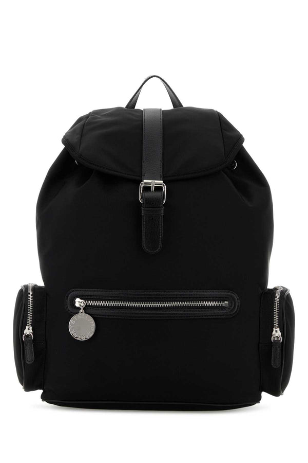 Stella McCartney Exterior: 100% Fabric; Lining: 100% Fabric; Finishing: Silver metal backpack in black