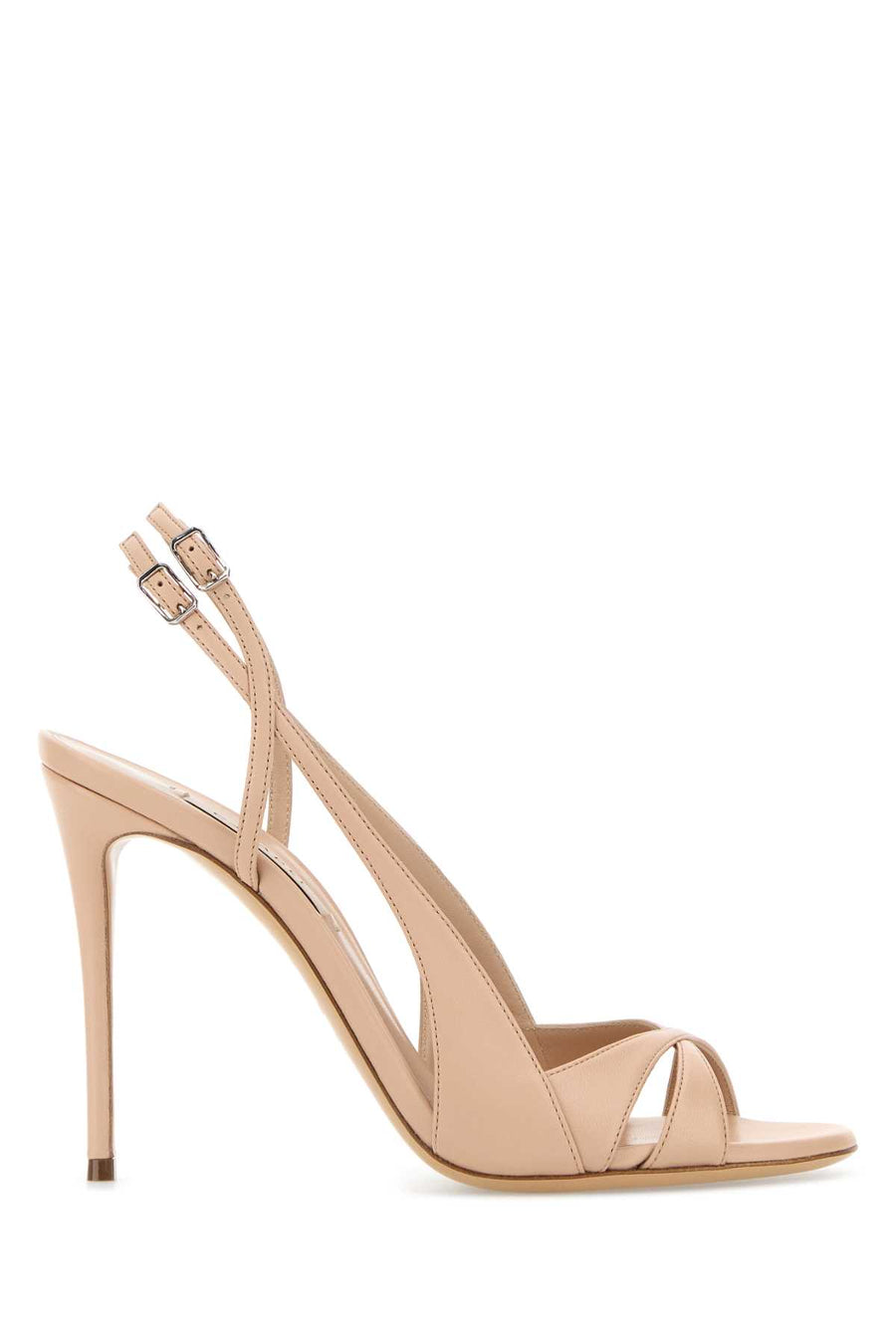 Casadei Exterior: 100% Leather heel sandal in pink